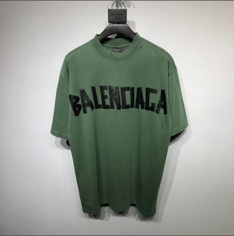 Balenciaga Oversized Green Logo T-Shirt