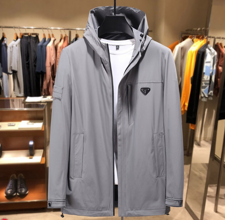 Prada Technical Hooded Jacket – Grey