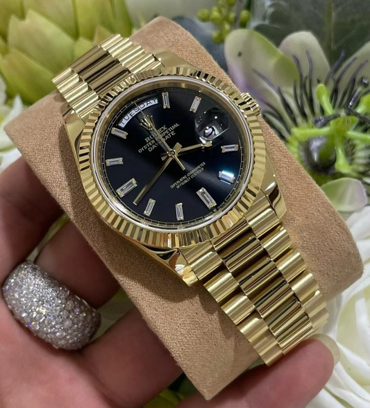 Rolex Day-Date 40 Yellow Gold Fluted Bezel