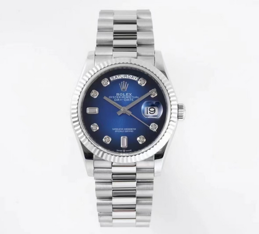 Rolex Day-Date 40 White Gold Blue Dial