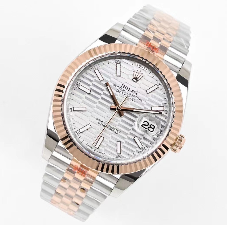 Rolex Datejust 41 Everose Rolesor Silver Jubilee Dial