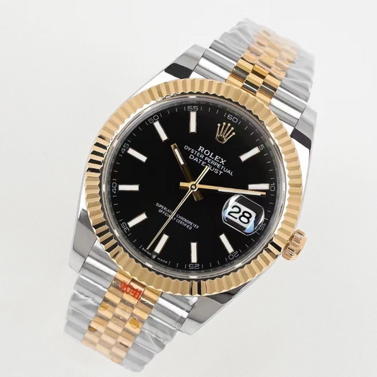 Rolex Datejust 41 Yellow Rolesor Black Dial