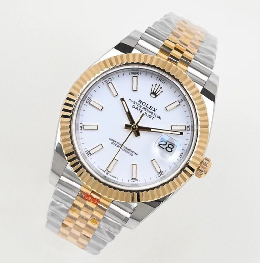 Rolex Datejust 41 Yellow Rolesor White Dial