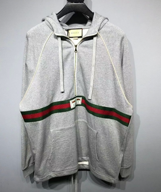 Gucci Grey Zip-Up Hoodie