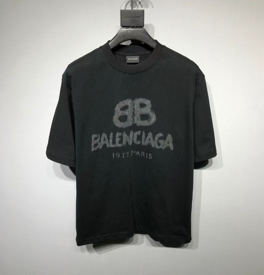 Balenciaga Spray-Paint Logo T-Shirt – Black