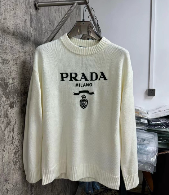 Prada Milano White Knit Sweater