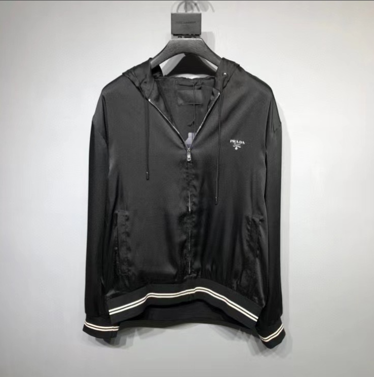 Prada Milano Black Hooded Zip Jacket
