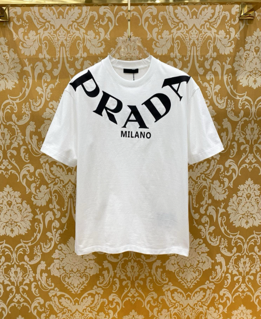 Prada Milano Oversized Logo T-Shirt – White