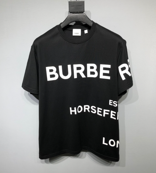 Burberry Oversized Logo Print T-Shirt – Black