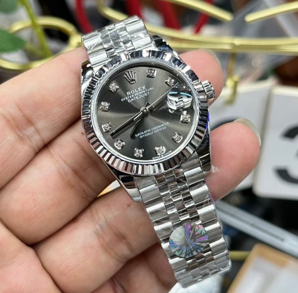 Rolex Datejust 36 Stainless Steel Grey Dial Diamonds
