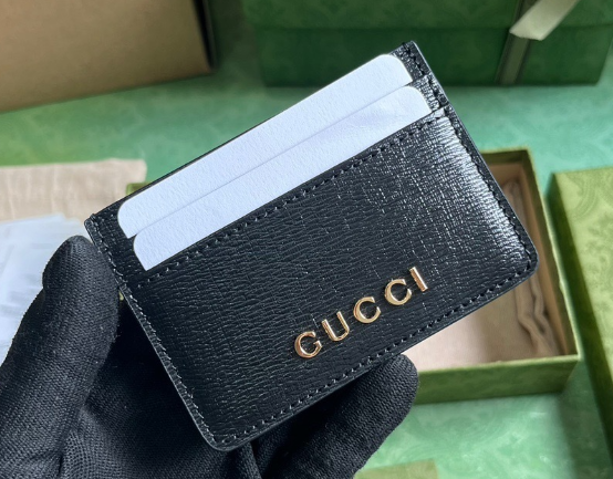 Gucci Leather Card Holder – Black
