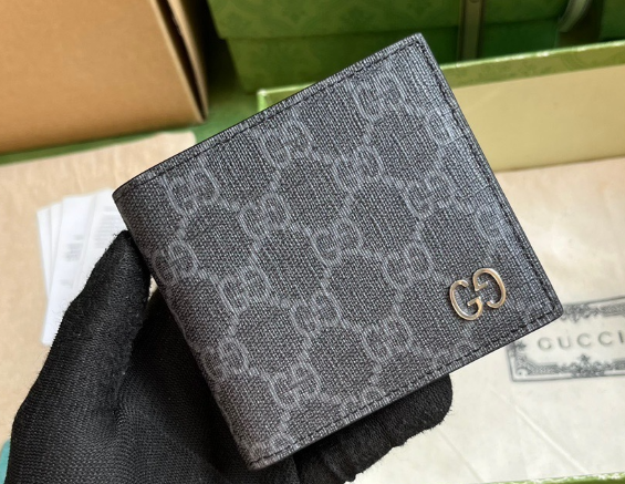 Gucci GG Supreme Wallet – Black/Grey