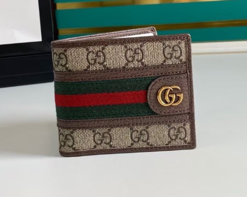 Gucci GG Supreme Wallet – Green/Red Web Stripe