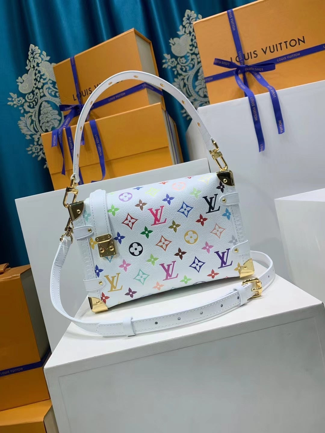 Louis Vuitton Multicolor Monogram White Bag