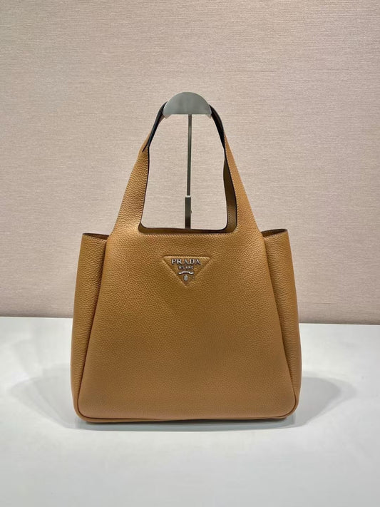 Prada Medium Tote Bag – Caramel Grained Leather