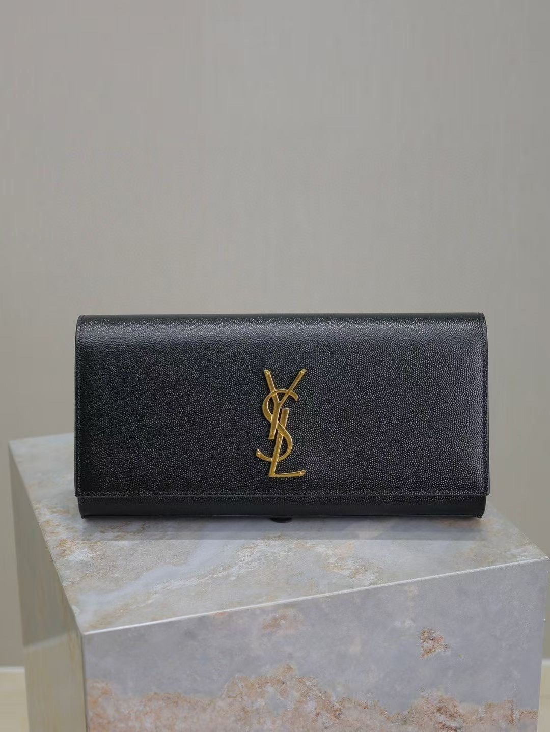 Saint Laurent Kate Wallet on Chain in Black Leather
